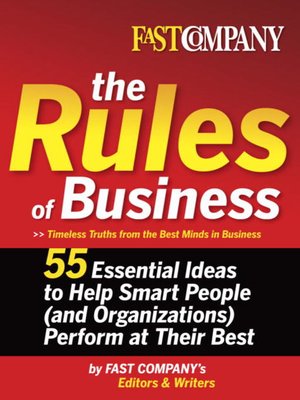 cover image of Fast Company the Rules of Business